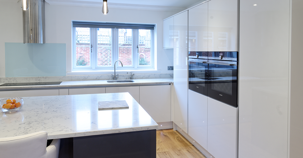 bespoke white high gloss kitchen